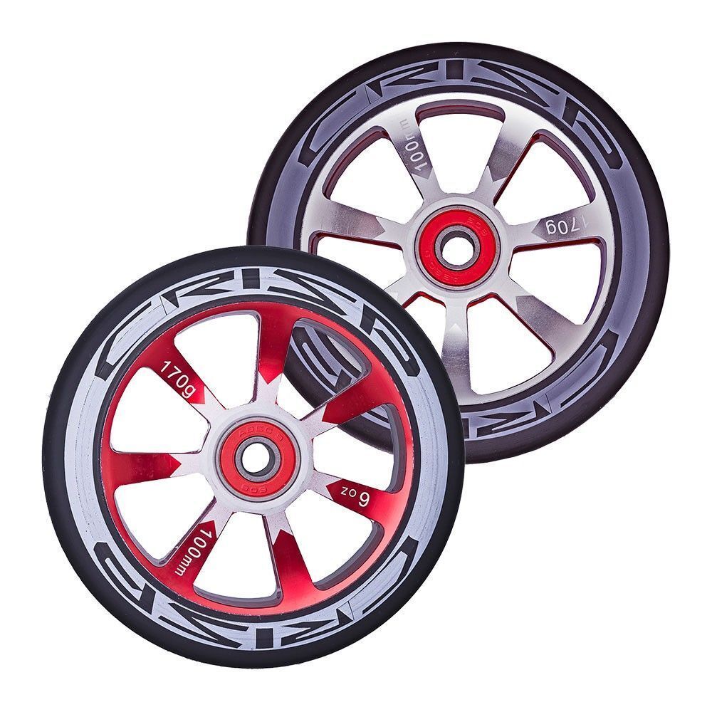 Колесо для трюкового самокату Crisp Hollowtech 100 mm Black on Red