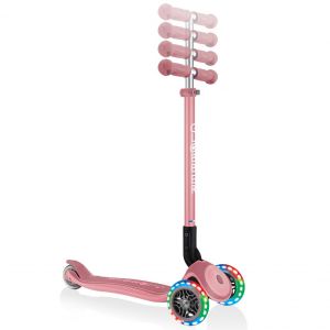 Самокат Globber Primo Foldable Plus Lights (пастельно-розовый)
