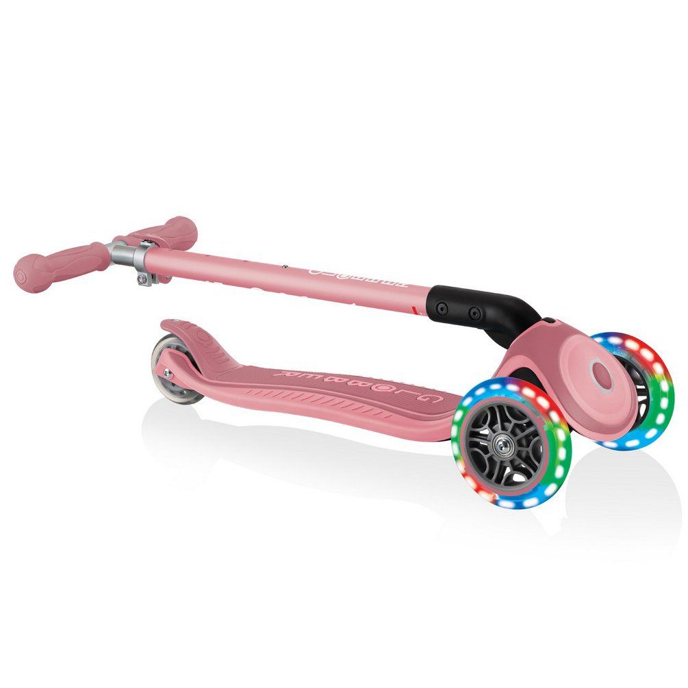 Самокат Globber Primo Foldable Plus Lights (пастельно-рожевий)