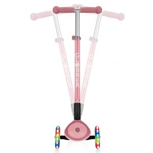Самокат Globber Primo Foldable Plus Lights (пастельно-розовый)