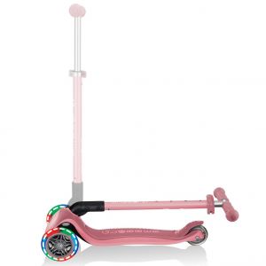Самокат Globber Primo Foldable Plus Lights (пастельно-розовый)