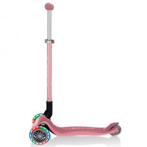 Самокат Globber Primo Foldable Plus Lights (пастельно-розовый)