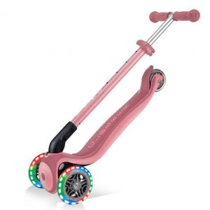 Самокат Globber Primo Foldable Plus Lights (пастельно-розовый)