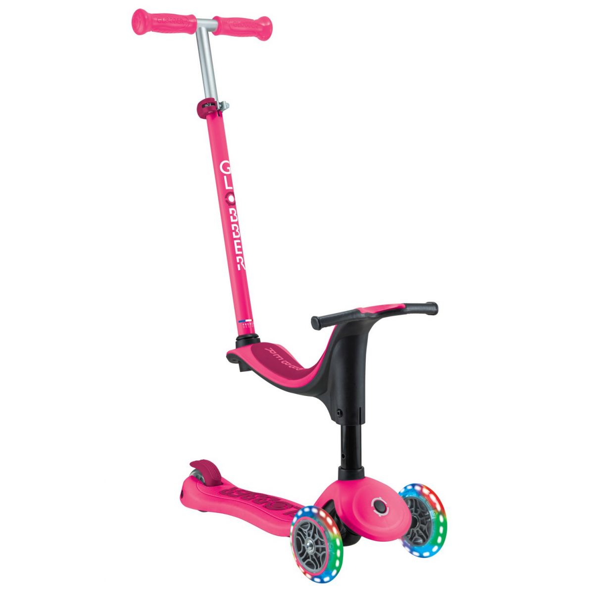 Біговел-самокат Globber GO-UP sporty Lights 4in1 (Purpur Pink)