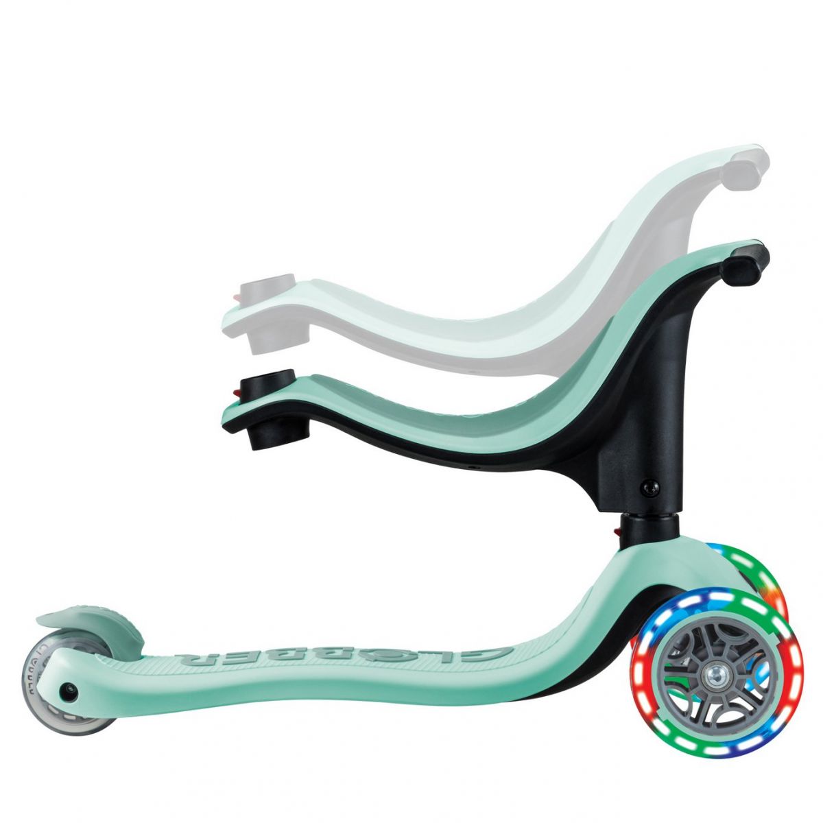 Беговел-самокат Globber GO-UP sporty Lights 4in1 (Mint Pistachio)