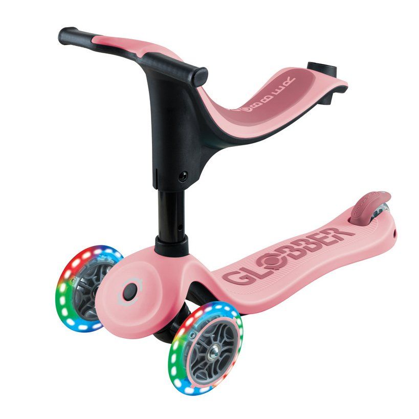 Біговел-самокат Globber GO-UP sporty Lights 4in1 (Pastel Pink new)