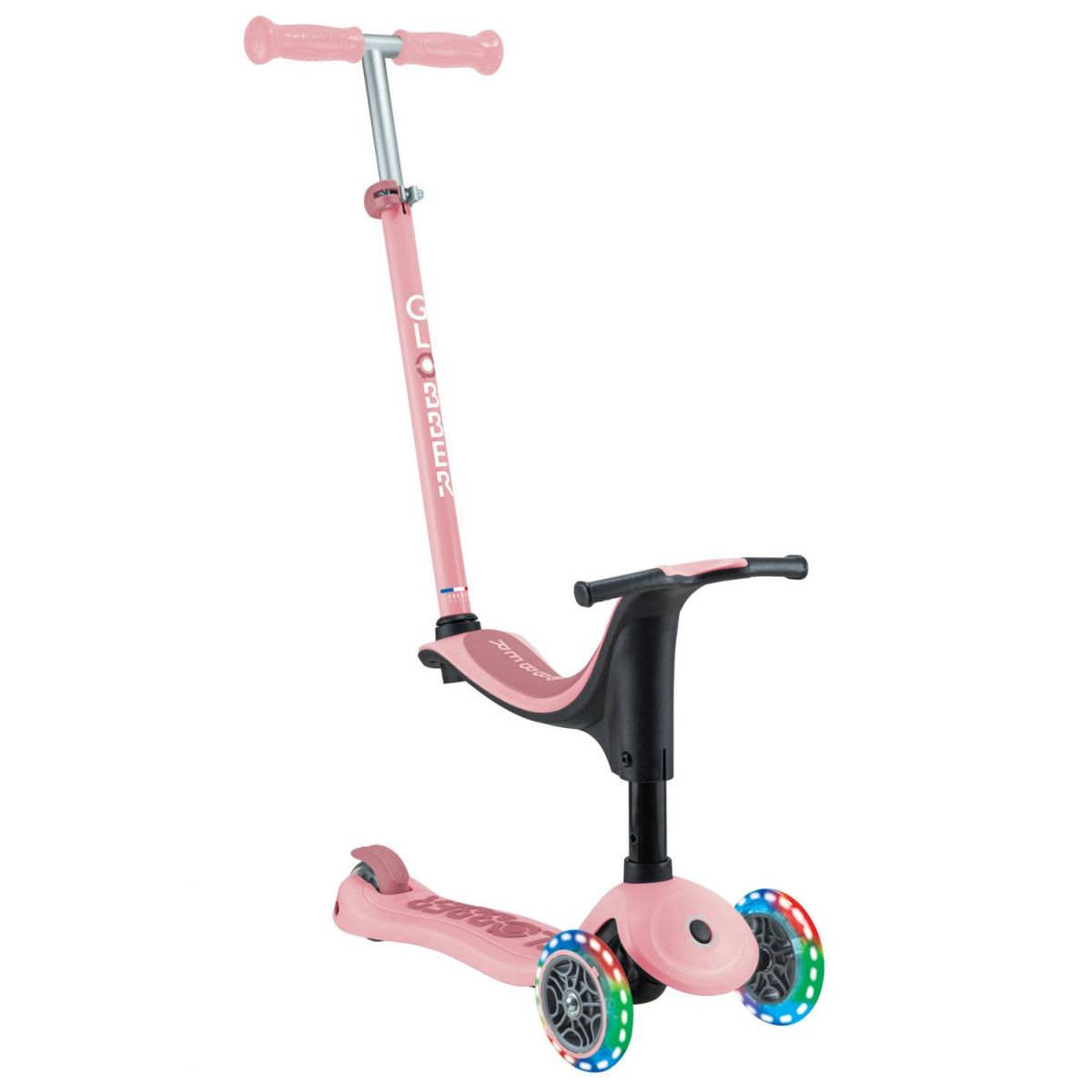 Біговел-самокат Globber GO-UP sporty Lights 4in1 (Pastel Pink new)