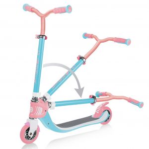 Самокат Globber Flow Foldable 125 (блакитно-рожевий)