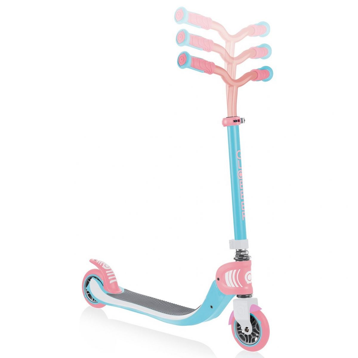 Самокат Globber Flow Foldable 125 (блакитно-рожевий)