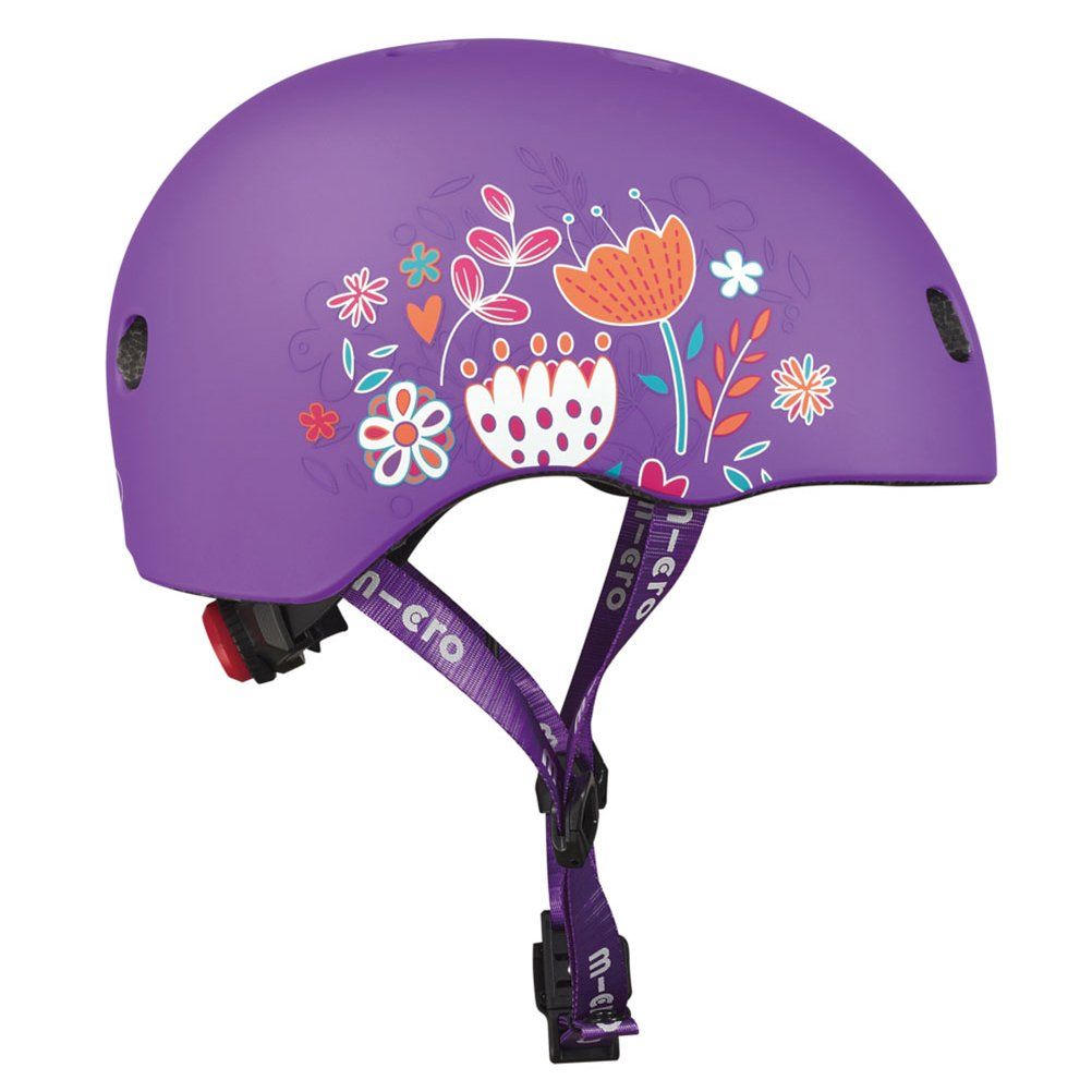 Шолом захисний Micro Floral Purple new LED