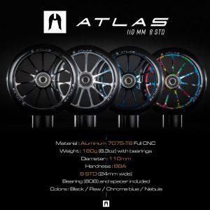Колесо для трюкового самокату Ethic Atlas 110mm (Black)