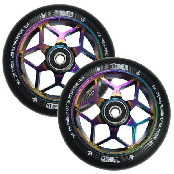 Колесо для трюкового самоката Blunt Wheel 110mm Diamond (oil slick)