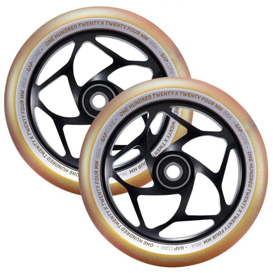 Колесо для трюкового самокату Blunt Tri Bearing 120mm - 30mm Wheel (Black - Gold)