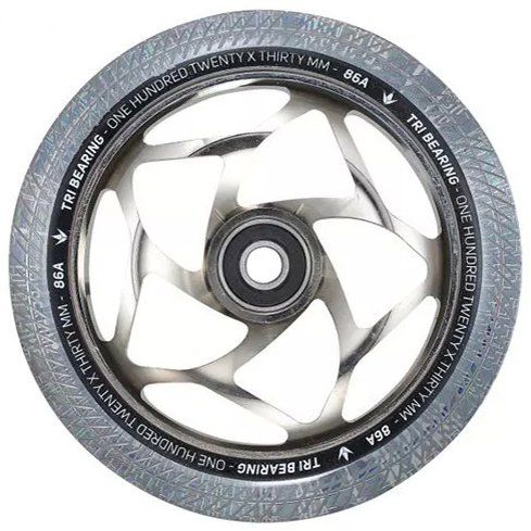 Колесо для трюкового самокату Blunt Tri Bearing 120mm - 30mm Wheel (Chrome - Clear)