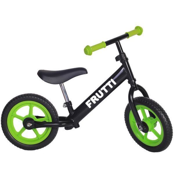 Беговел Frutti 12" Blackberry green wheels (черный/зеленый)