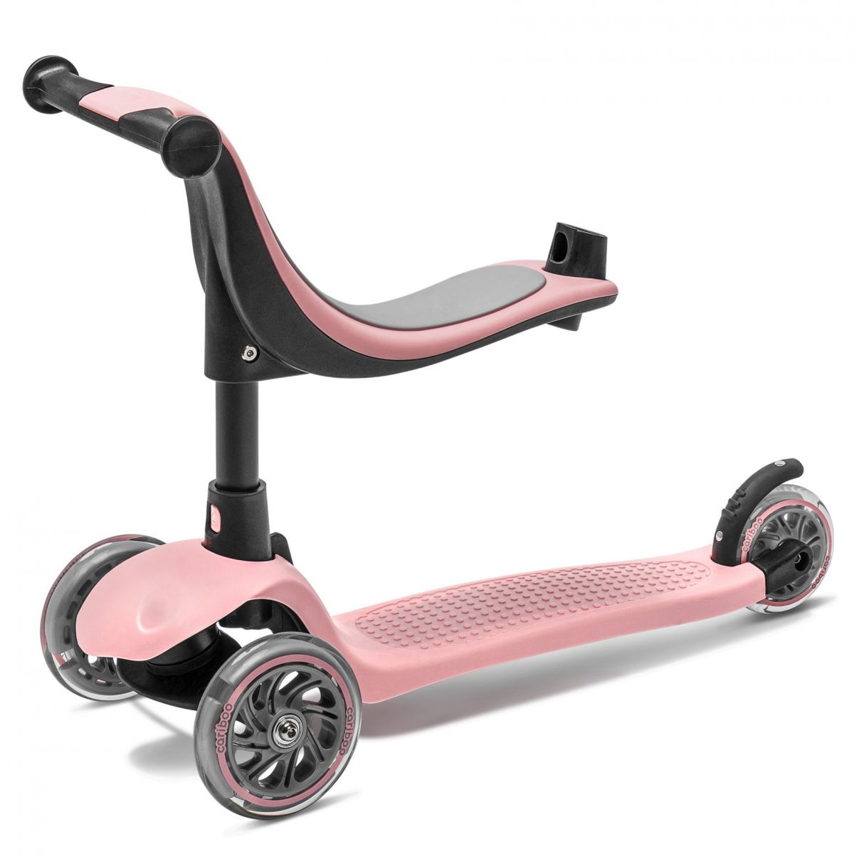 Біговел-самокат Cariboo Twist 3 LED (Pastel Pink)