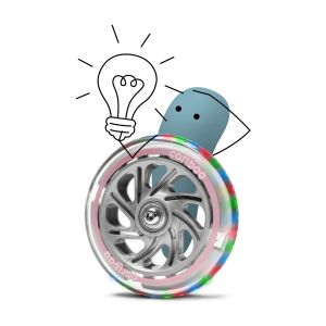 Біговел-самокат Cariboo Twist 3 LED (Pastel Pink)
