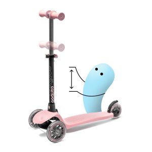Біговел-самокат Cariboo Twist 3 LED (Pastel Pink)