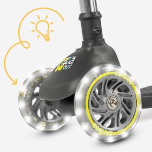Самокат детский Cariboo Ghost LED (lime glow)