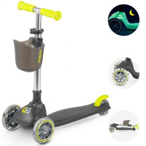 Самокат детский Cariboo Ghost LED (lime glow)
