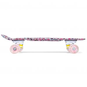 Скейтборд Movino Graffiti 22" LED (рожевий)