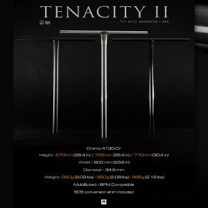 Кермо Ethic Tenacity V2 HIC-SCS 670mm Pro Scooter Bar (RAW)