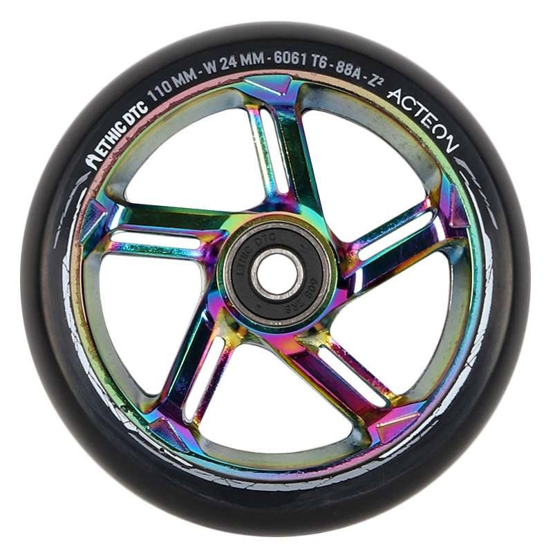 Колесо для трюкового самоката Ethic Acteon 110mm Pro Scooter Wheel (Rainbow)