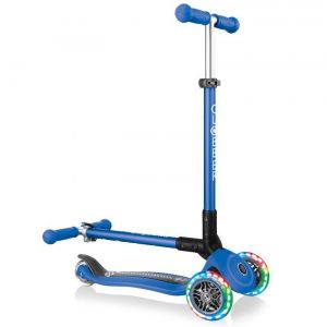 Самокат Globber My Free Primo Foldable Lights (Navy Blue - Racing)