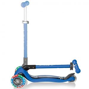 Самокат Globber My Free Primo Foldable Lights (Navy Blue - Racing)