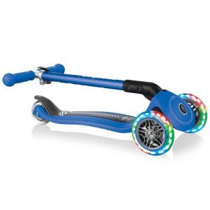 Самокат Globber My Free Primo Foldable Lights (Navy Blue - Racing)