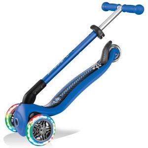 Самокат Globber My Free Primo Foldable Lights (Navy Blue - Racing)
