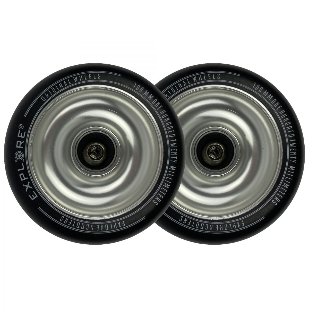 Колесо для трюкового самокату Explore 100 mm Full Core (Silver)