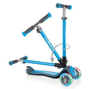 Самокат Globber Fold Up Light wheels Elite Deluxe (голубой)