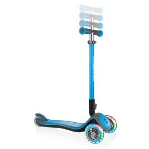 Самокат Globber Fold Up Light wheels Elite Deluxe (голубой)
