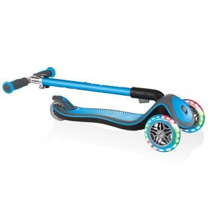 Самокат Globber Fold Up Light wheels Elite Deluxe (голубой)