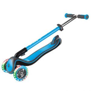Самокат Globber Fold Up Light wheels Elite Deluxe (голубой)