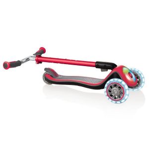 Самокат Globber My Free Fold Up Lights Elite Prime (красный)
