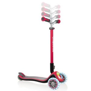 Самокат Globber My Free Fold Up Lights Elite Prime (красный)