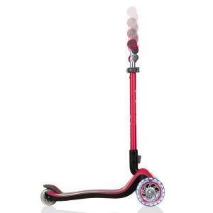 Самокат Globber My Free Fold Up Lights Elite Prime (красный)