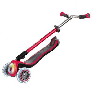 Самокат Globber My Free Fold Up Lights Elite Prime (красный)