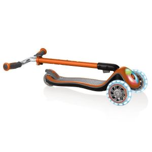Самокат Globber My Free Fold Up Lights Elite Prime (оранжевый)