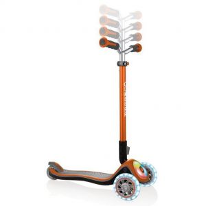 Самокат Globber My Free Fold Up Lights Elite Prime (оранжевый)