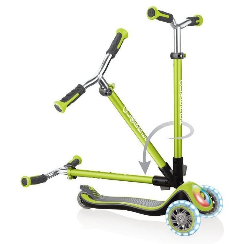 Самокат Globber My Free Fold Up Lights Elite Prime (зеленый)