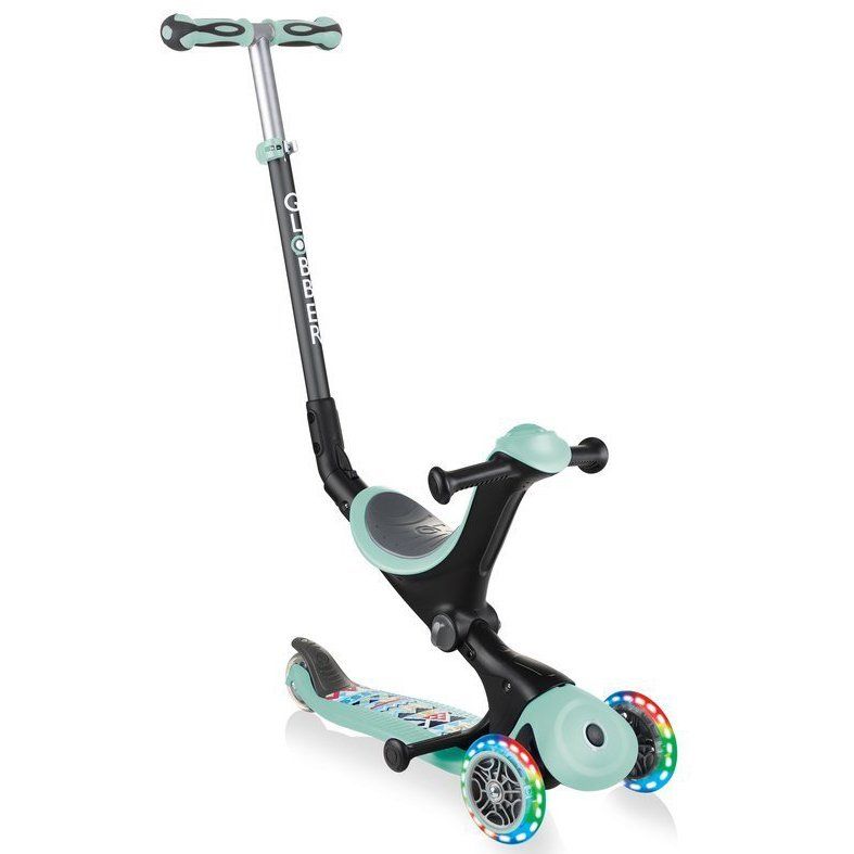 Біговел-самокат Globber GO-UP Deluxe Lights 5in1 (Mint - Tribal)