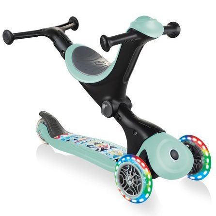 Біговел-самокат Globber GO-UP Deluxe Lights 5in1 (Mint - Tribal)