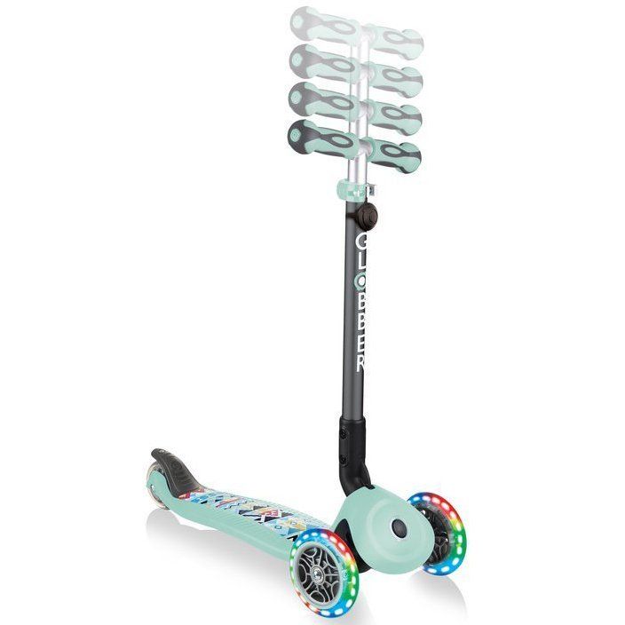 Біговел-самокат Globber GO-UP Deluxe Lights 5in1 (Mint - Tribal)