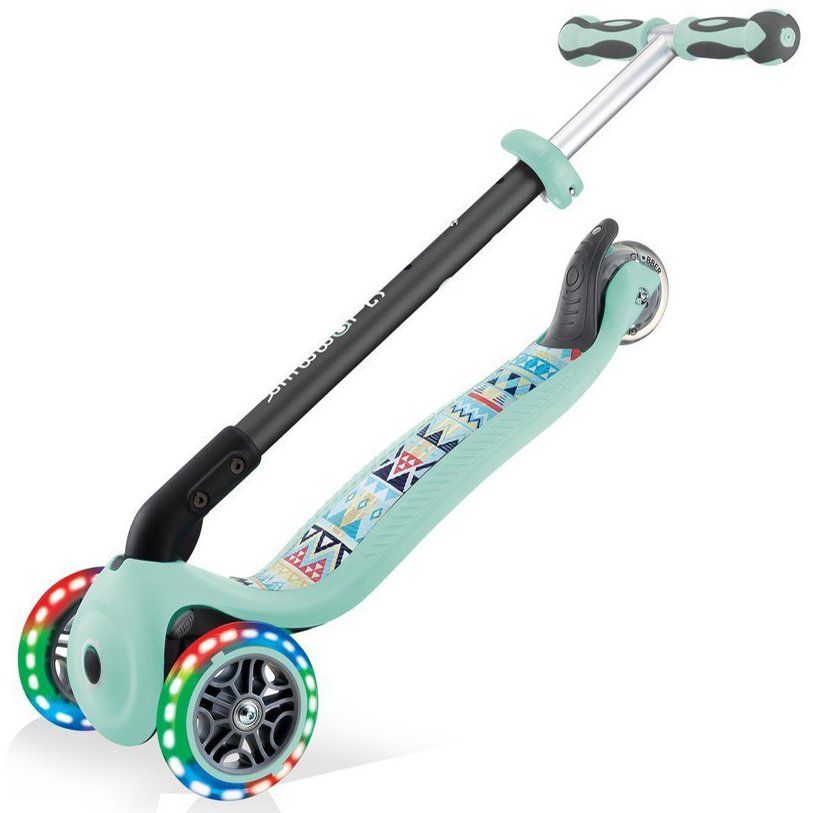 Біговел-самокат Globber GO-UP Deluxe Lights 5in1 (Mint - Tribal)