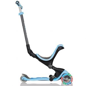 Біговел-самокат Globber GO-UP Deluxe Lights 5in1 (Pastel Blue - Flowers)