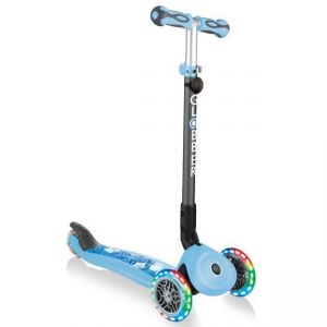 Біговел-самокат Globber GO-UP Deluxe Lights 5in1 (Pastel Blue - Flowers)