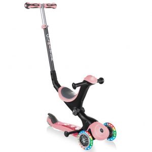 Беговел-самокат Globber GO-UP Deluxe Lights 5in1 (Pastel Pink - Flowers)
